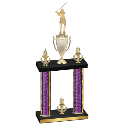 Double Purple Glacier Victory Golf Trophy