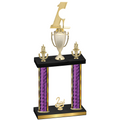Double Purple Glacier Second Place Golf Trophy