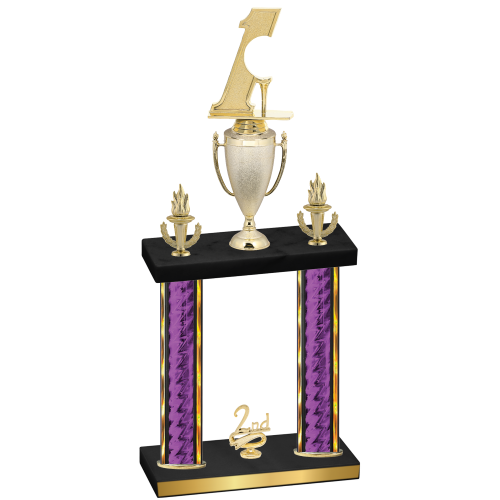 Double Purple Glacier Second Place Golf Trophy