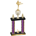 Double Purple Glacier Third Place Karate Trophy