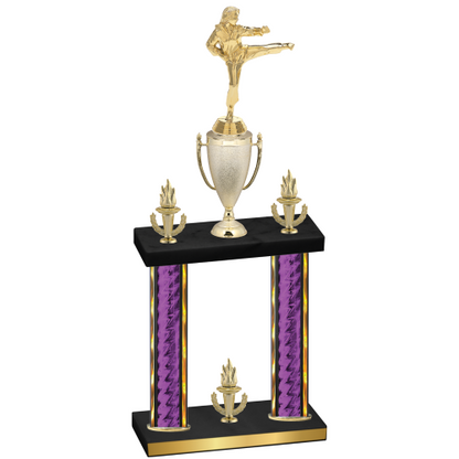 Double Purple Glacier Victory Karate Trophy