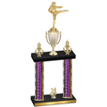 Double Purple Glacier Year Karate Trophy