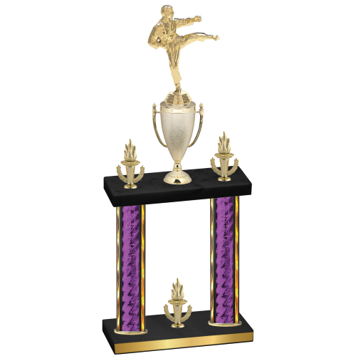 Double Purple Glacier Victory Karate Trophy