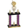 Double Purple Glacier Victory Baseball Trophy