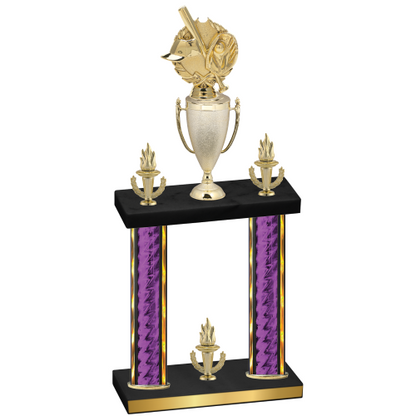 Double Purple Glacier Victory Baseball Trophy