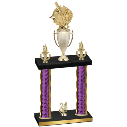 Double Purple Glacier Year Baseball Trophy