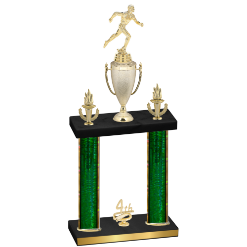 Double Green Glacier Fourth Place Running Trophy
