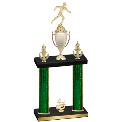 Double Green Glacier Fourth Place Running Trophy