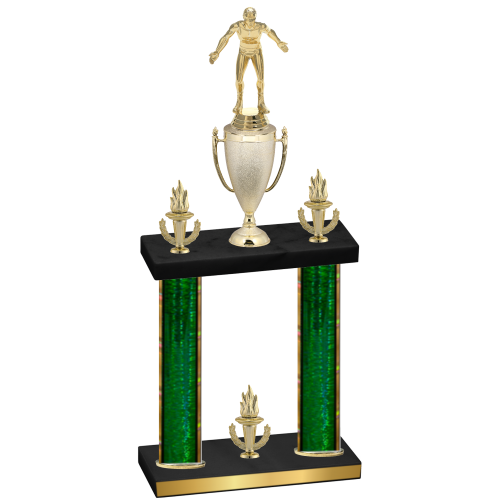 Double Green Glacier Victory Wrestling Trophy