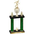 Double Green Glacier Fourth Place Bowling Trophy