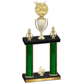 Double Green Glacier Fourth Place Bowling Trophy