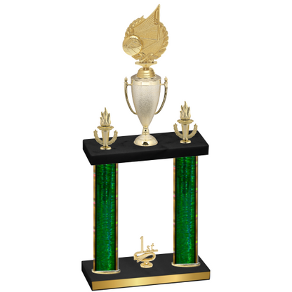 Double Green Glacier First Place Volleyball Trophy