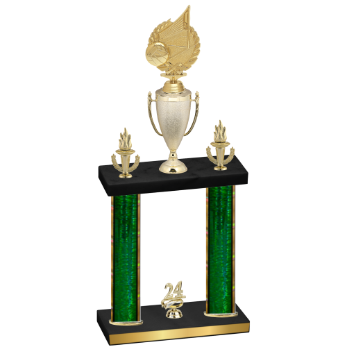 Double Green Glacier Year Volleyball Trophy