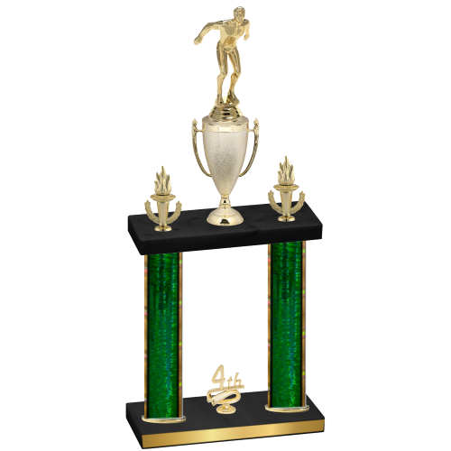 Double Green Glacier Fourth Place Swimming Trophy