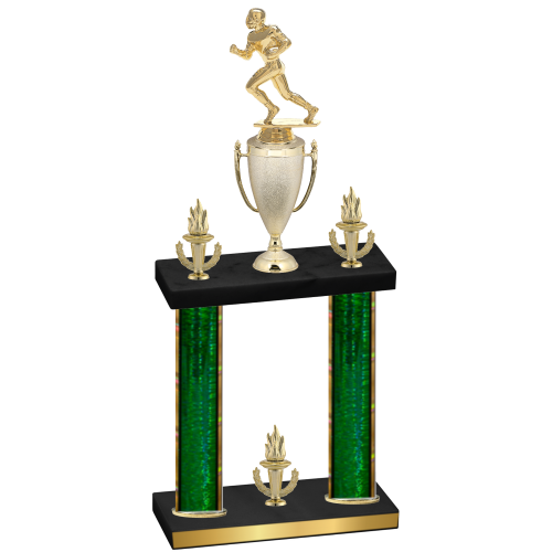 Double Green Glacier Victory Football Trophy