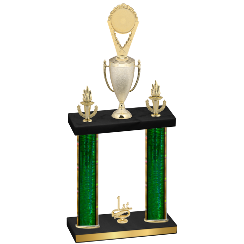 Double Green Glacier First Place Insert Trophy