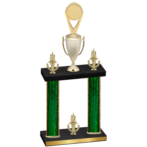 Double Green Glacier Victory Insert Trophy