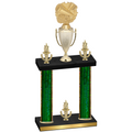 Double Green Glacier Victory Cheerleading Trophy