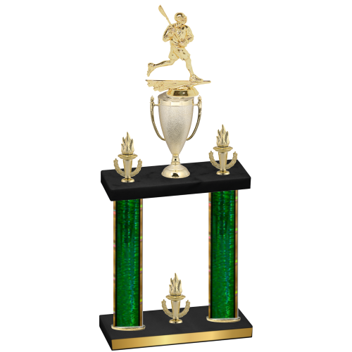 Double Green Glacier Victory Lacrosse Trophy