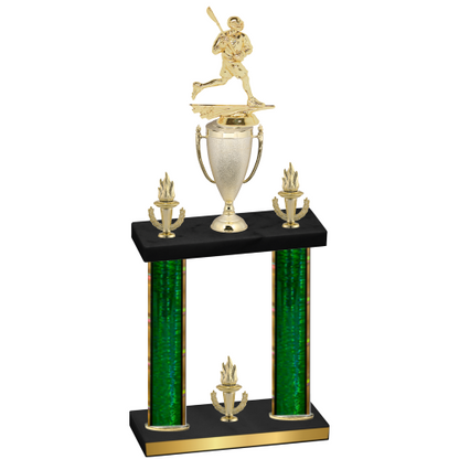 Double Green Glacier Victory Lacrosse Trophy