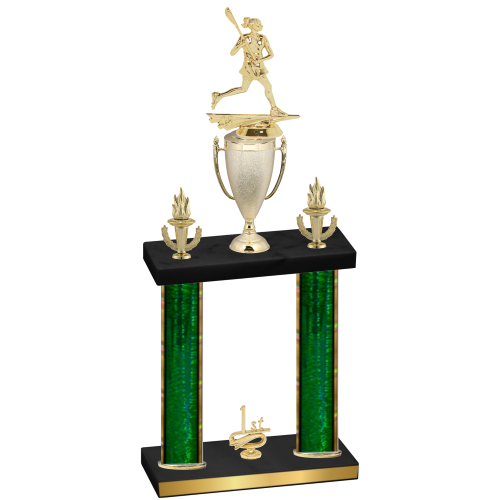 Double Green Glacier First Place Lacrosse Trophy