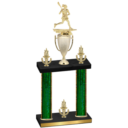 Double Green Glacier Victory Lacrosse Trophy