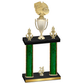 Double Green Glacier Year Basketball Trophy