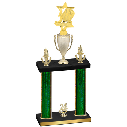 Double Green Glacier Year Pickleball Trophy