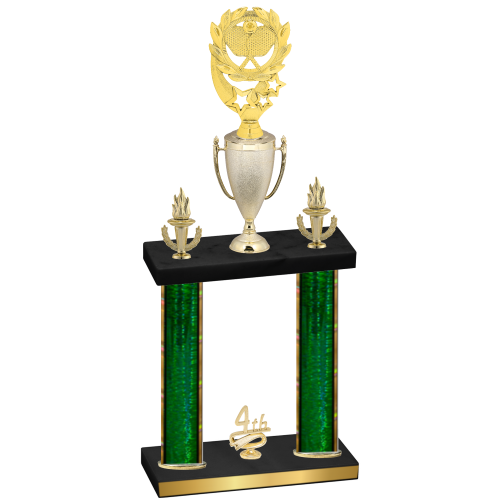 Double Green Glacier Fourth Place Pickleball Trophy