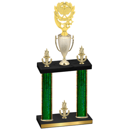 Double Green Glacier Victory Pickleball Trophy