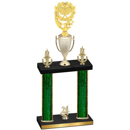 Double Green Glacier Year Pickleball Trophy