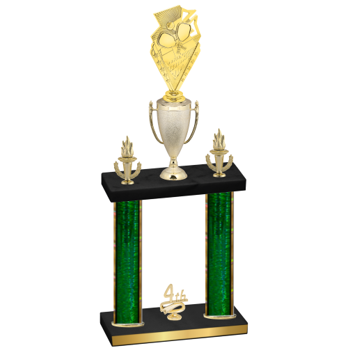Double Green Glacier Fourth Place Pickleball Trophy