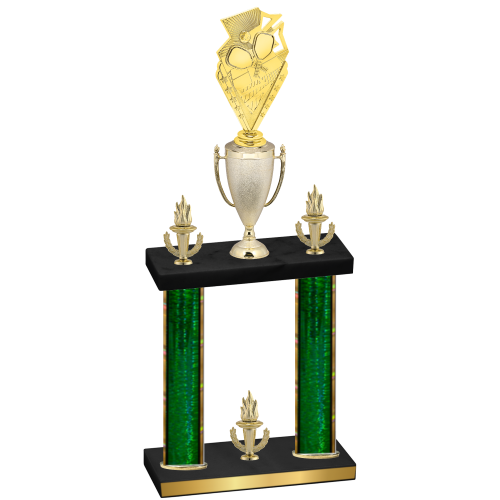 Double Green Glacier Victory Pickleball Trophy
