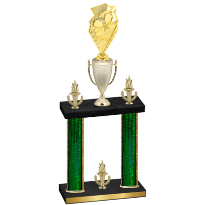 Double Green Glacier Victory Pickleball Trophy