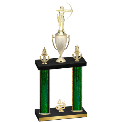 Double Green Glacier Fourth Place Archery Trophy