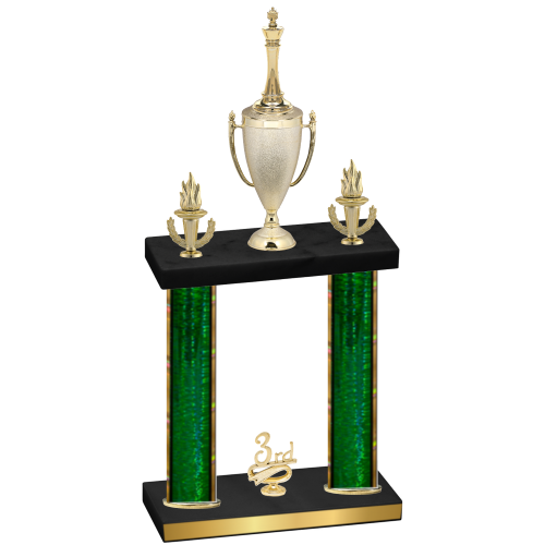 Double Green Glacier Third Place Chess Trophy