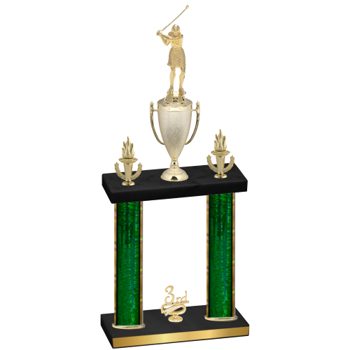 Double Green Glacier Third Place Golf Trophy