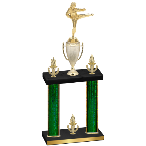 Double Green Glacier Victory Karate Trophy