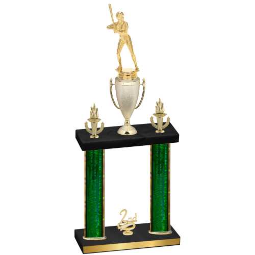 Double Green Glacier Second Place Softball Trophy