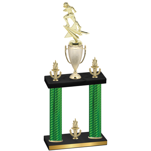 Double Green Carbon Fiber Victory Football Trophy
