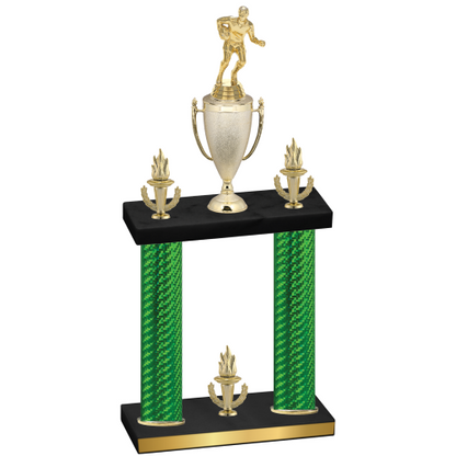 Double Green Carbon Fiber Victory Rugby Trophy