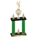 Double Green Carbon Fiber Victory Tennis Trophy