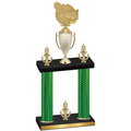 Double Green Carbon Fiber Victory Tennis Trophy