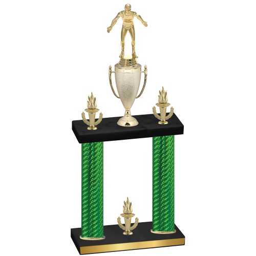 Double Green Carbon Fiber Victory Wrestling Trophy