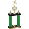 Double Green Carbon Fiber First Place Bowling Trophy