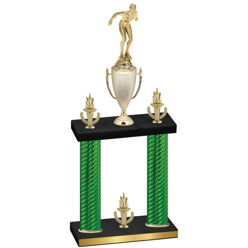 Double Green Carbon Fiber Victory Tennis Trophy