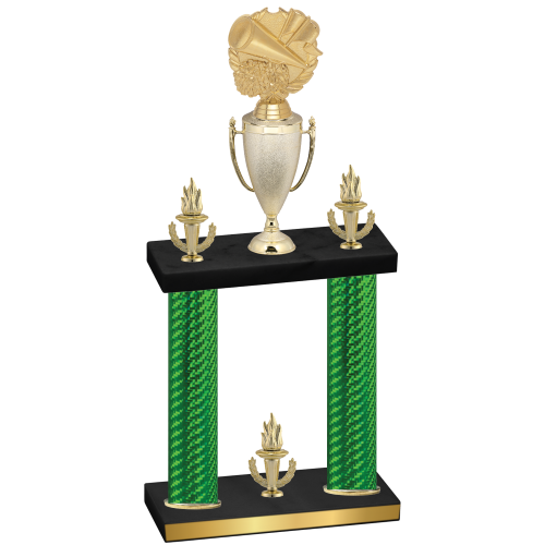 Double Green Carbon Fiber Victory Cheerleading Trophy