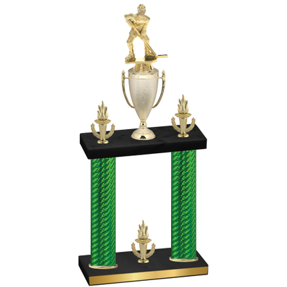 Double Green Carbon Fiber Victory Hockey Trophy