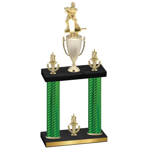 Double Green Carbon Fiber Victory Hockey Trophy