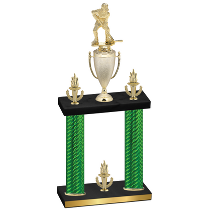 Double Green Carbon Fiber Victory Hockey Trophy